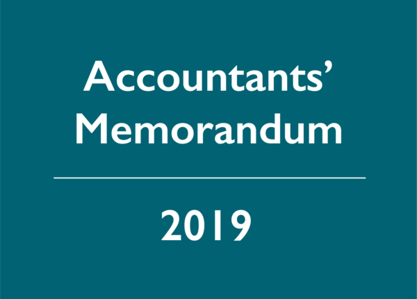 2019 Accountants’ Memorandum